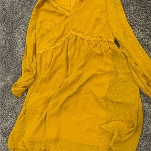 Yellow Long Sleeve Dress